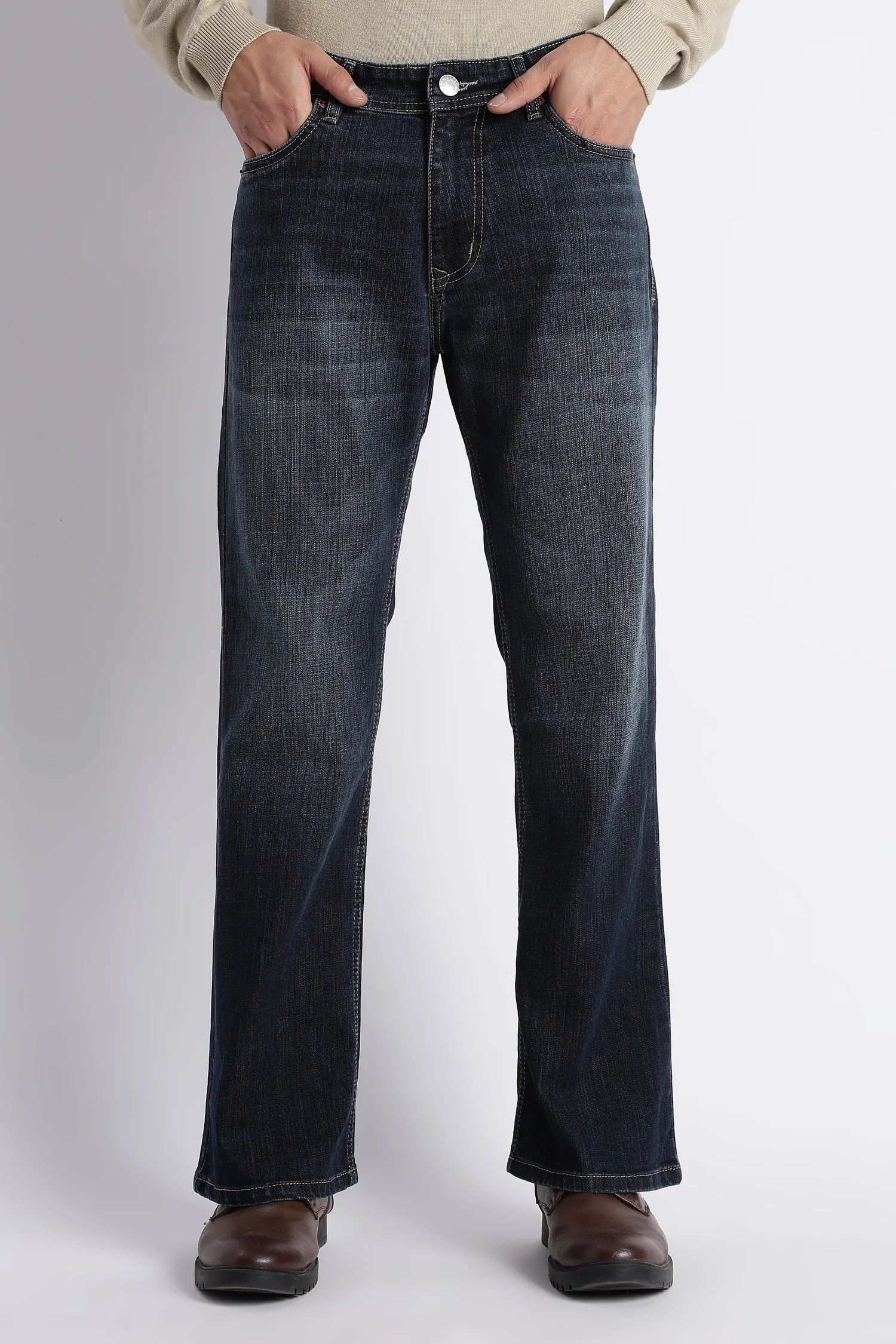 Steel Indigo Bootcut Jeans for Men – ONSYLE