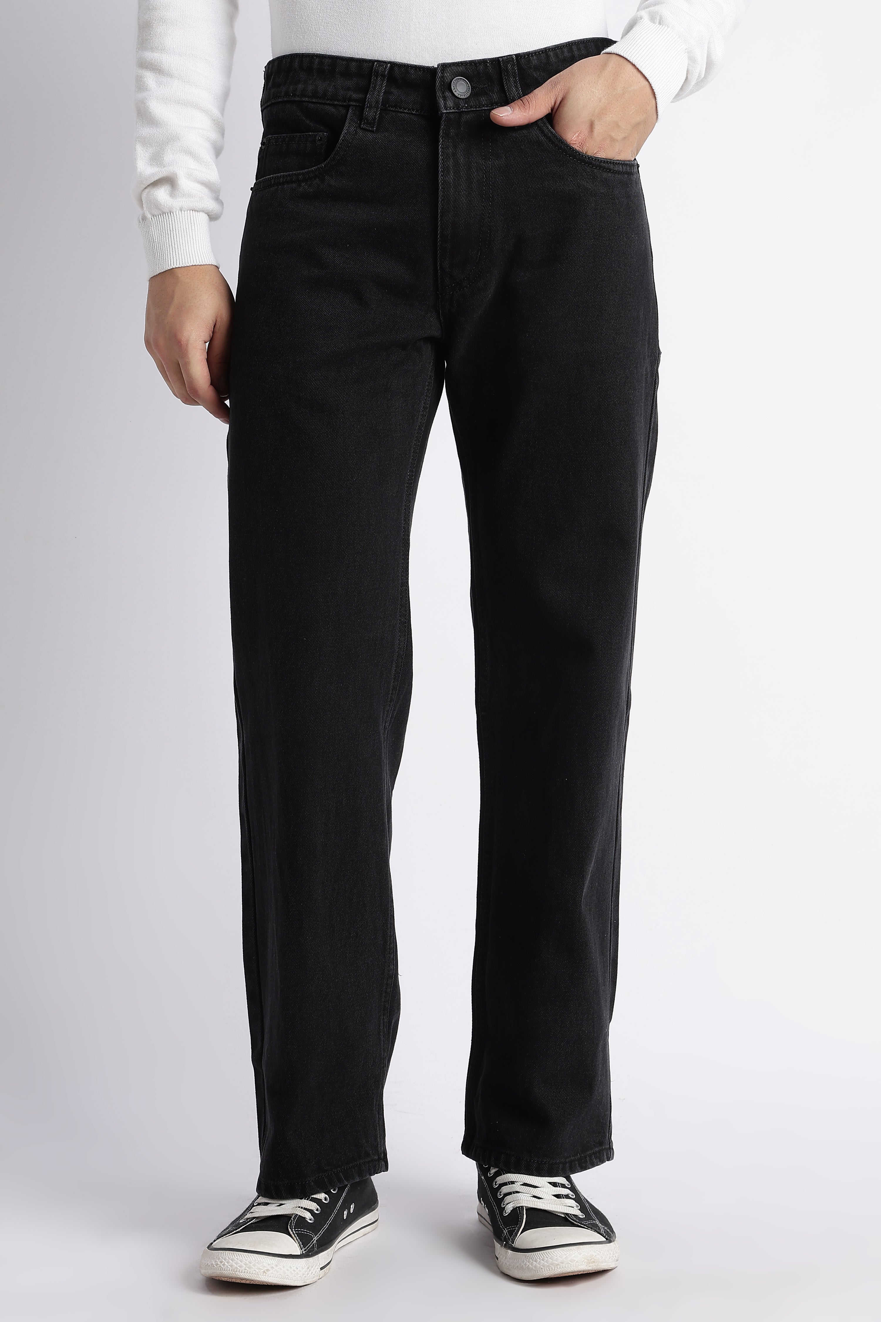 Midnight Black Straight Fit Jeans for Men – ONSYLE