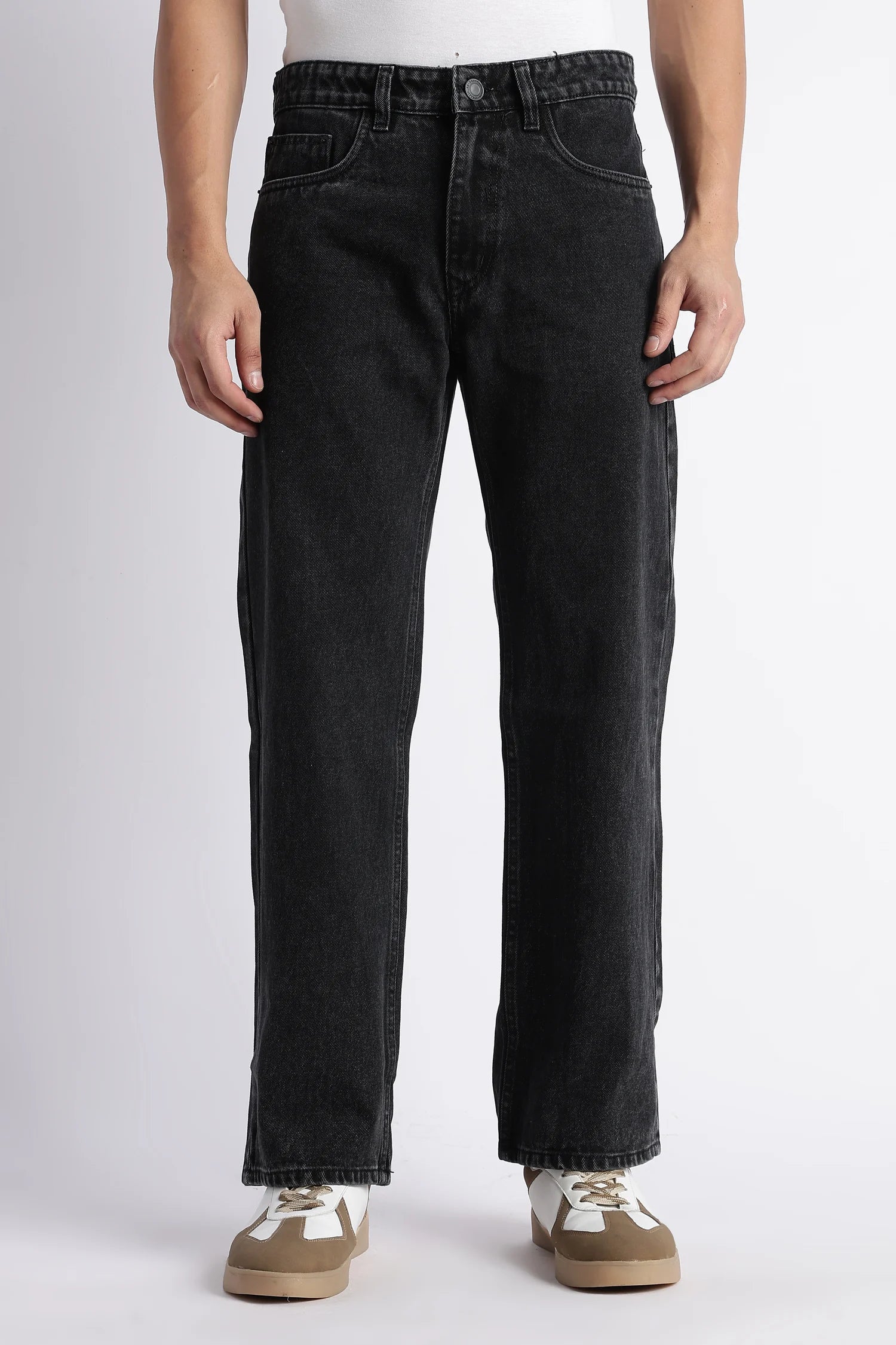 Smoke Grey Straight Fit Jeans for Men – ONSYLE