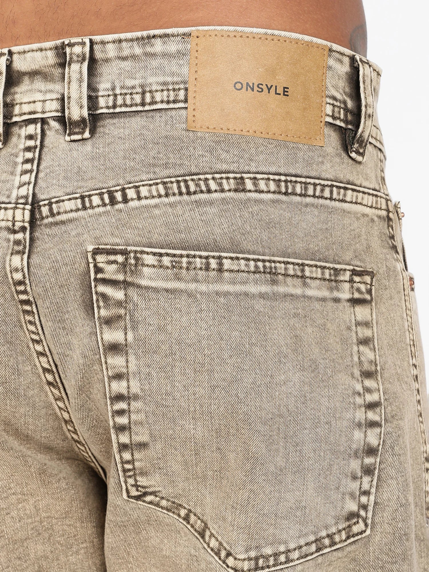 Desert Sand comfort fit jeans for men – front view