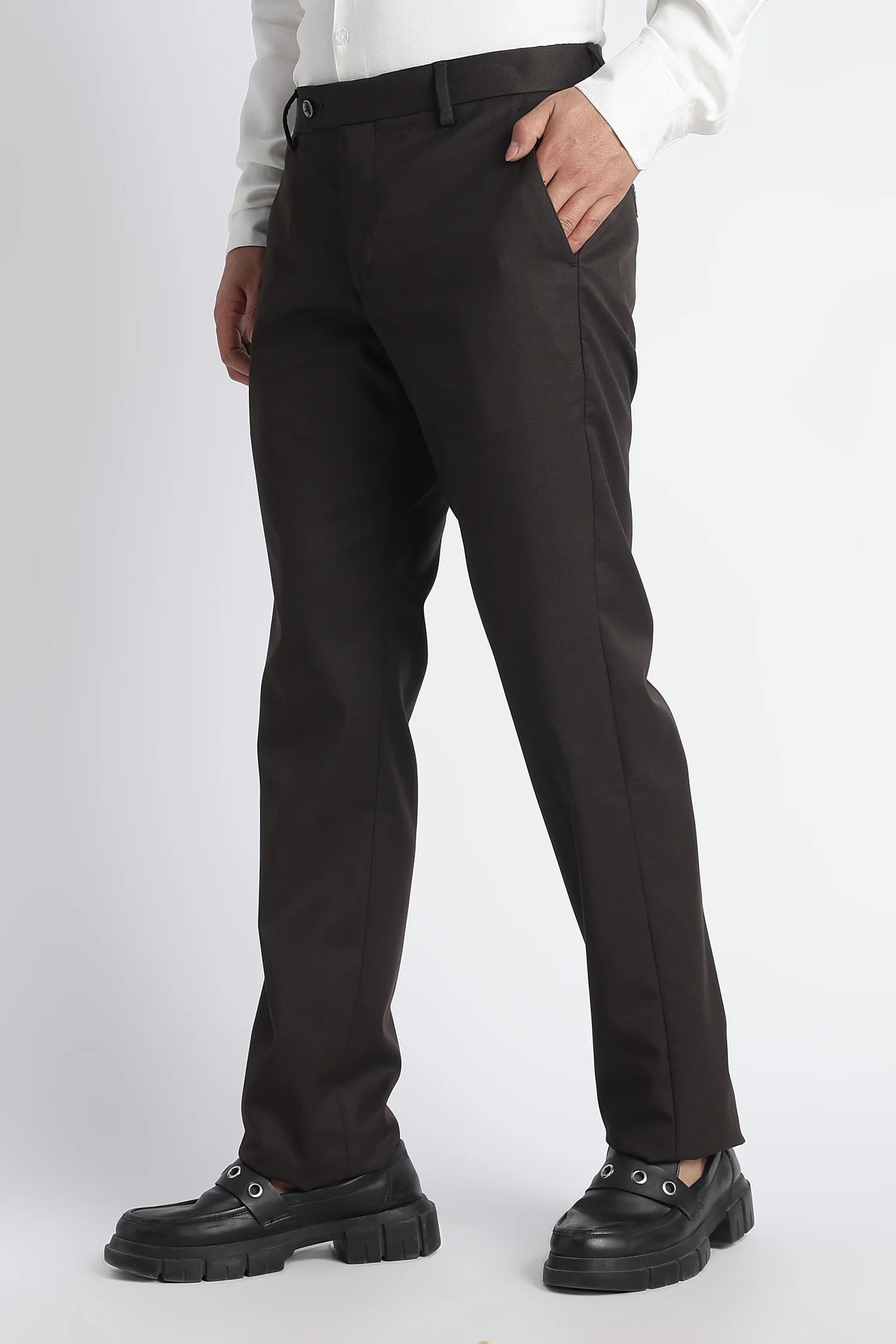 Espresso formal trousers for men – side view