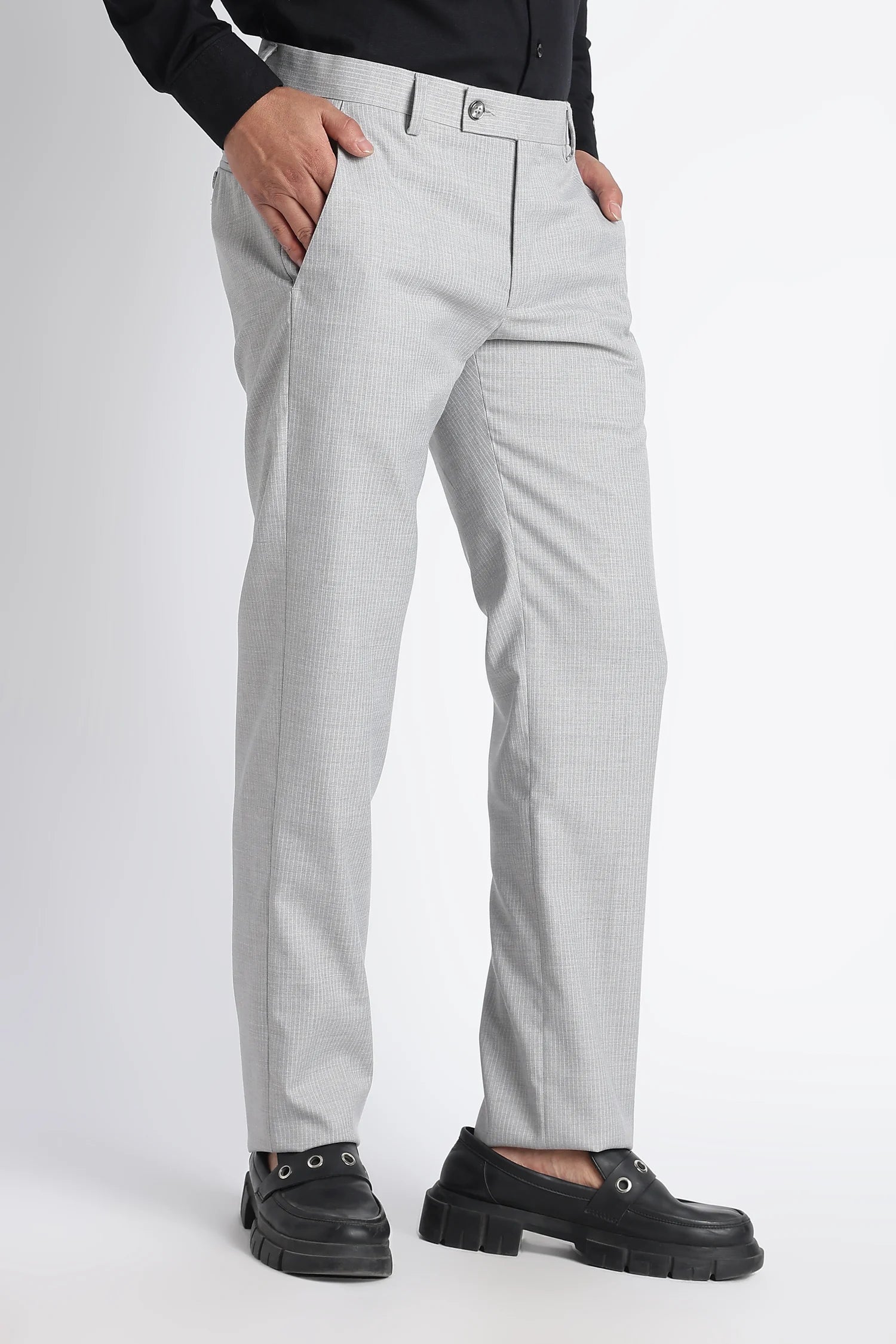 Silver Chalk formal trousers for men – side view